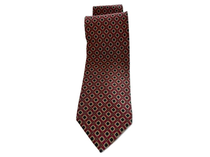 Giorgio Armani Silk Tie Dark Red