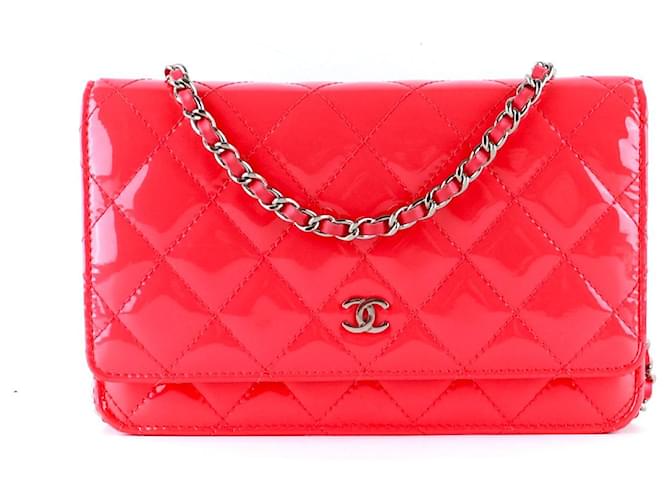 Wallet On Chain CHANEL Handtaschen T.  Leder Pink  ref.1301608