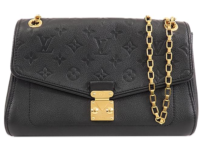 Black Louis Vuitton Monogram Empreinte Saint Germain PM Shoulder Bag Leather  ref.1301626