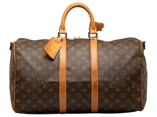 Brown Louis Vuitton Monogram Keepall 45 Travel bag Leather  ref.1301630
