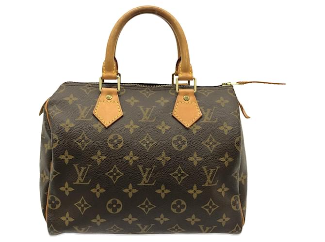 Brown Louis Vuitton Monogram Speedy 25 Boston Bag Leather  ref.1301645