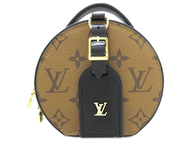 Bolsa Louis Vuitton Monograma Reverso Mini Boite Chapeau Marrom Couro  ref.1301646