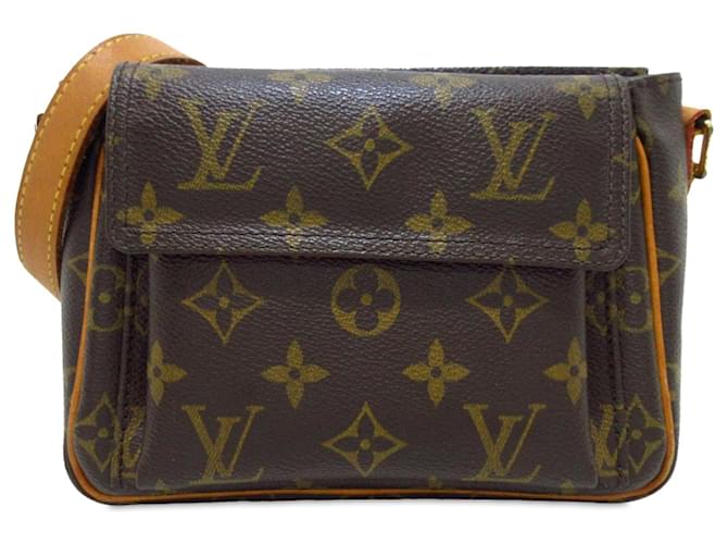 Braune Louis Vuitton-Umhängetasche „Viva Cite PM“ mit Monogramm Leinwand  ref.1301649