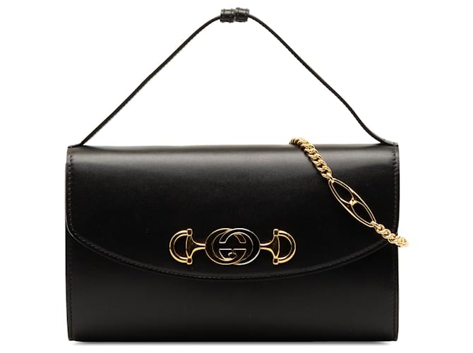 Bolso satchel Zumi pequeño de cuero Gucci negro  ref.1301673