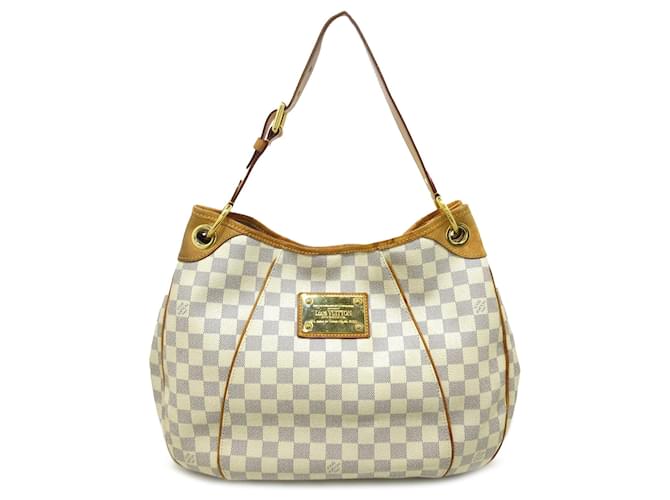 White Louis Vuitton Damier Azur Galliera PM Shoulder Bag Leather  ref.1301675
