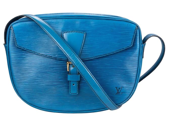 Bolsa Louis Vuitton Azul Epi Couro Jeune Fille Crossbody Lona  ref.1301688