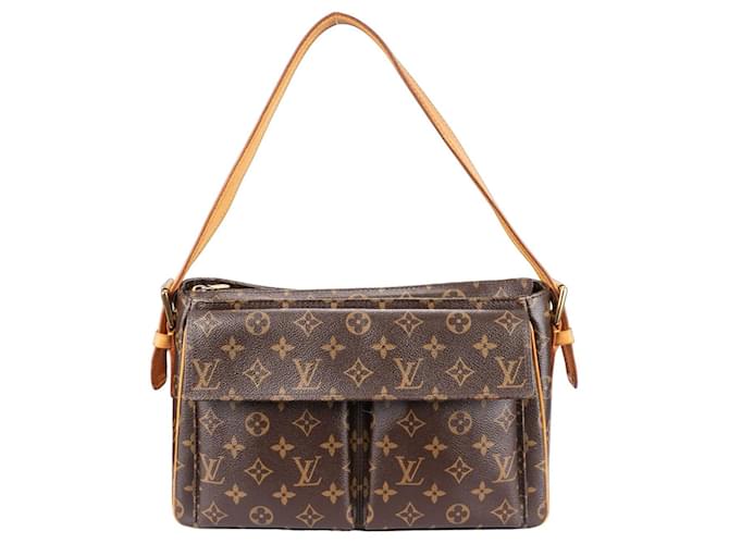 Louis Vuitton Canvas Monogram Viva Cite Shoulder Bag Brown Cloth  ref.1301691