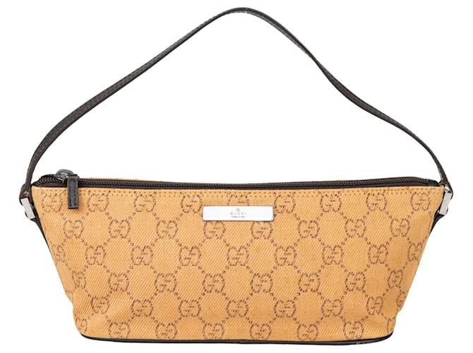 Gucci GG Monogram Boat Handbag Beige Leather  ref.1301715