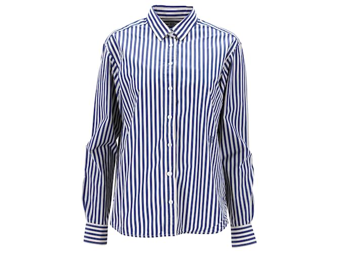 Totême Toteme Striped Dress Shirt in Blue Cotton  ref.1301769
