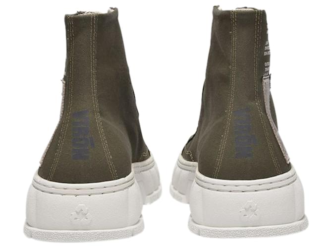 Autre Marque 1982 Sneakers in Khaki Upcycled Canvas Green Cloth  ref.1301807