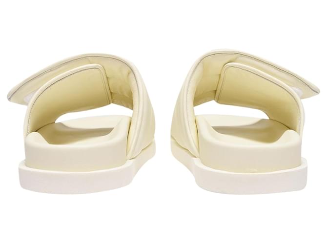 Autre Marque GIA 3 A201 Ivory Slides Beige Leather  ref.1301813