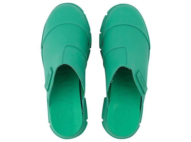 Ganni Green Recycled Rubber Retro Mules  ref.1301820