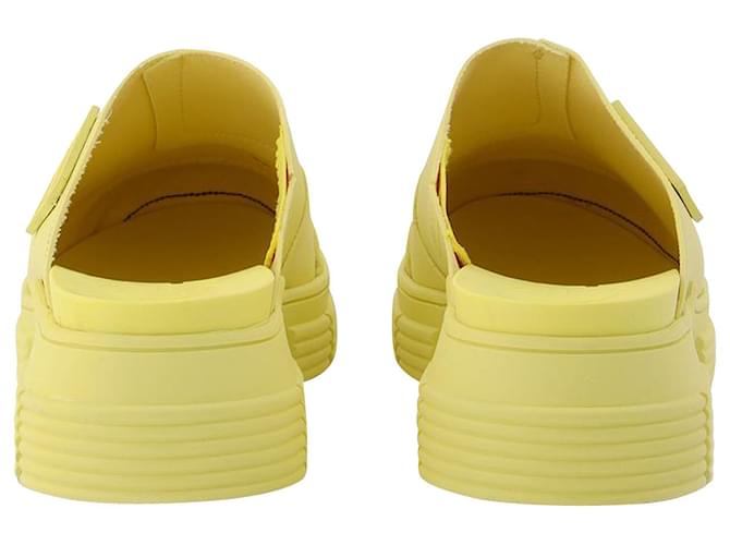 Ganni Yellow Recycled Rubber Retro Mules  ref.1301821