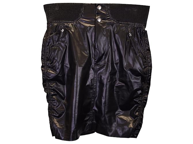 Minifalda Isabel Marant Amel de seda negra Negro  ref.1301859