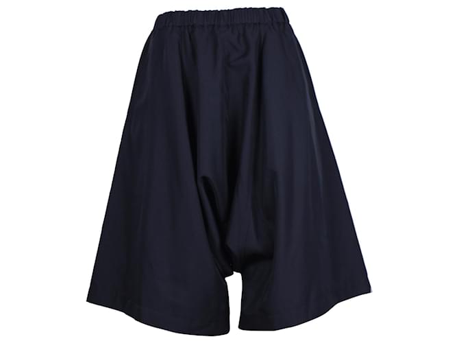 Comme Des Garcons Comme Des Garçons Girl Drop-Crotch Wide Leg Shorts in Black Polyester  ref.1301870