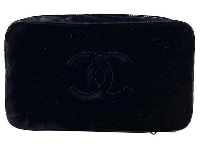 CHANEL  Clutch bags T.  velvet Black  ref.1301892