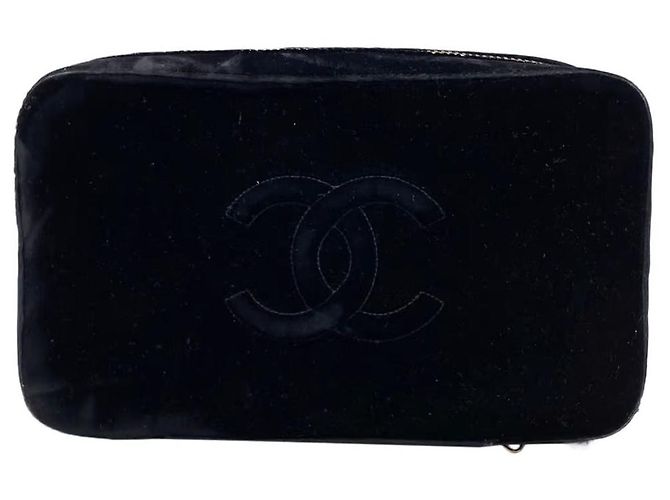 Chanel Clutch-Taschen T. Samt Schwarz