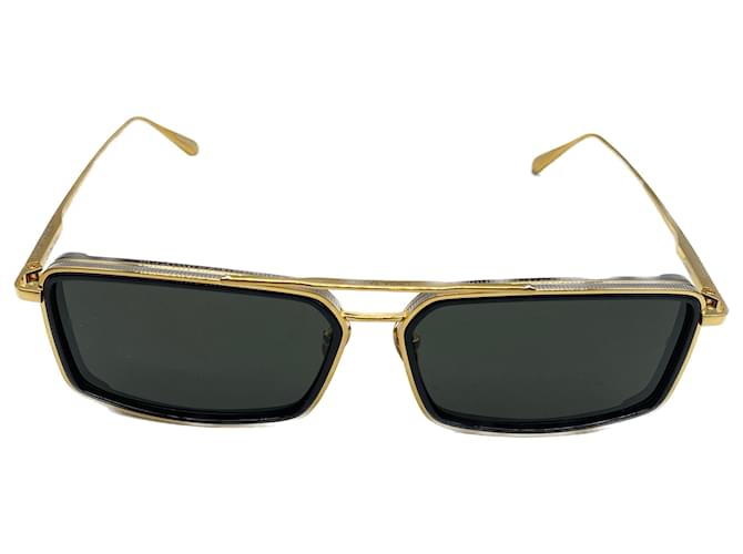 LINDA FARROW  Sunglasses T.  metal Golden  ref.1301906