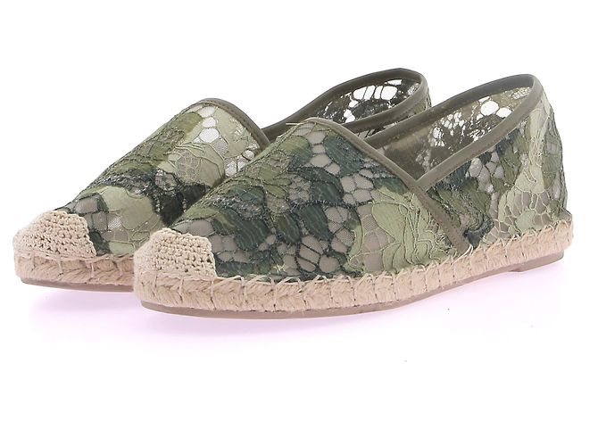 Espadrilles Valentino Garavani T.EU 37 Tela Verde