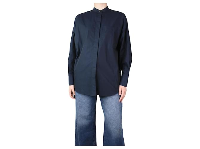 Autre Marque Camisa bolsillo azul marino - talla XS Algodón  ref.1301985
