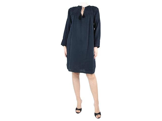 Isabel Marant Etoile Black tonal embroidered dress - size UK 8 Cotton  ref.1301986