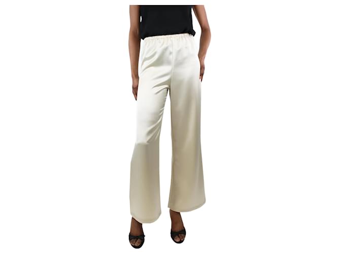 Totême Pantaloni in raso color crema - taglia UK 6 Crudo  ref.1302002