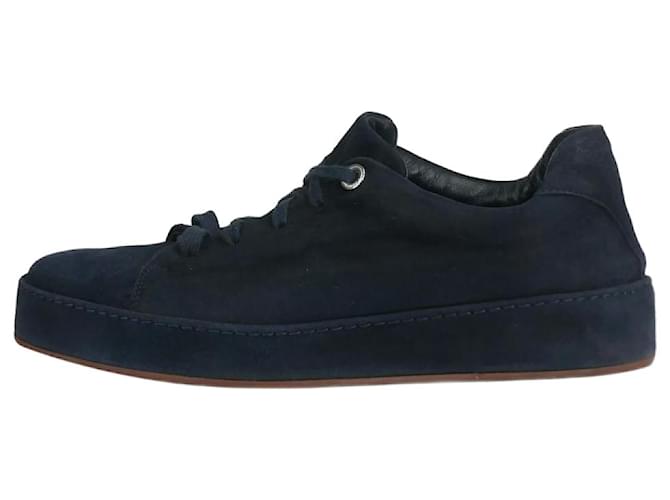 Loro Piana Marineblaue Wildleder-Sneaker - Größe EU 38 Schweden  ref.1302003