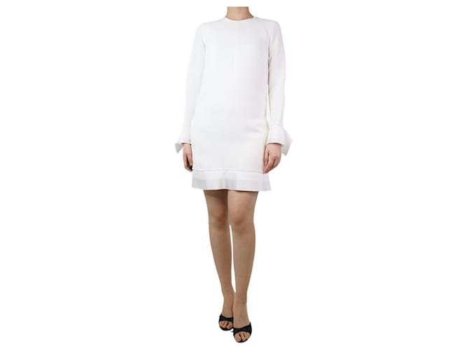 Autre Marque Weißes, weiches Crêpe-Kleid – Größe UK 8 Polyester  ref.1302007