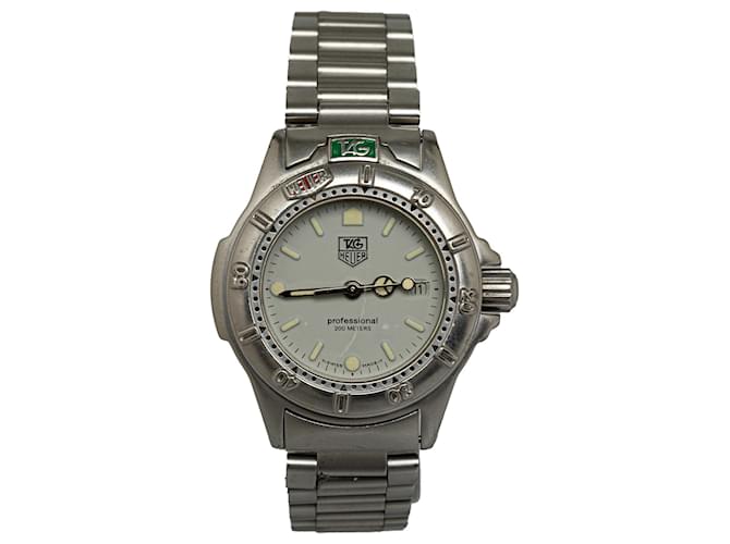 Tag Heuer Silber Quarz Edelstahl Professional 200M Uhr Metall  ref.1302029