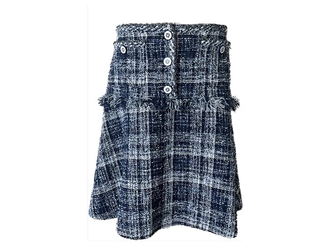Falda de tweed de Chanel de la colección de primavera de 2018. Azul  ref.1302102