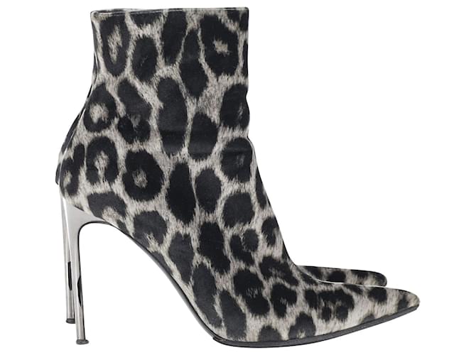 Stella Mc Cartney Stella McCartney Leopard Print Ankle Boots in Multicolor Suede  ref.1302118