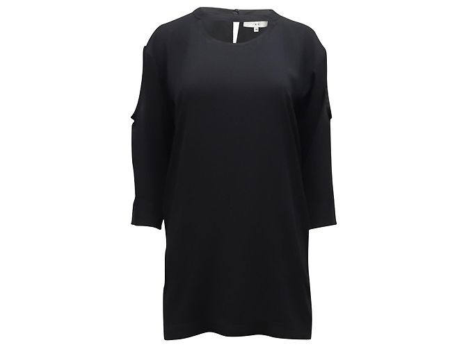Iro Cut Out Cold Shoulder Dress in Black Polyester