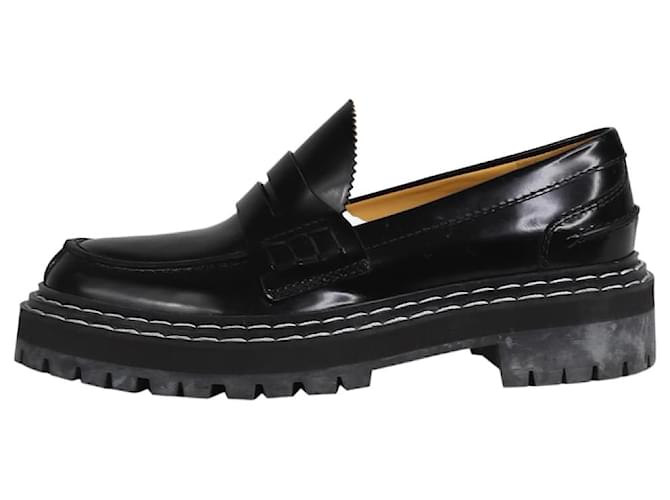Proenza Schouler Black patent leather loafers - size EU 37.5  ref.1302175