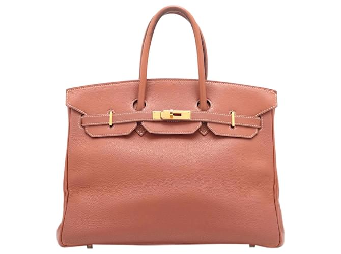 Hermès brown 2003 Birkin 35 Bag in Togo Leather  ref.1302182
