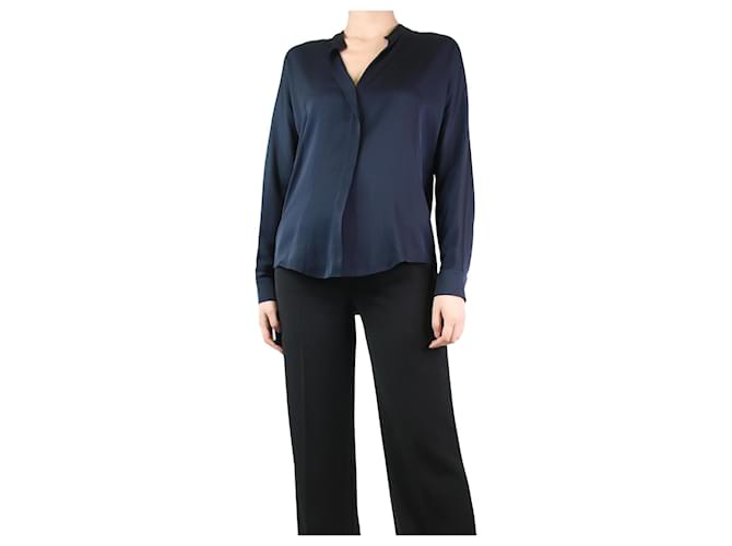 Vince Navy blue silk blouse - size UK 8  ref.1302185