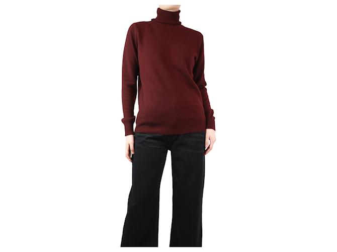 Crimson Burgundy cashmere roll-neck jumper - size L Dark red  ref.1302202