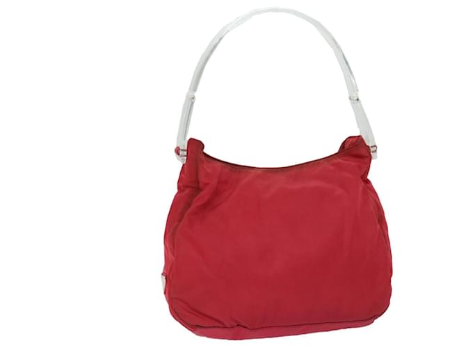 PRADA Shoulder Bag Nylon Red Auth 67982  ref.1302225