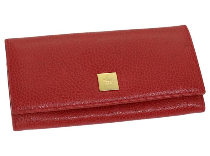 Céline CELINE Wallet Leather Red Auth 68033  ref.1302250