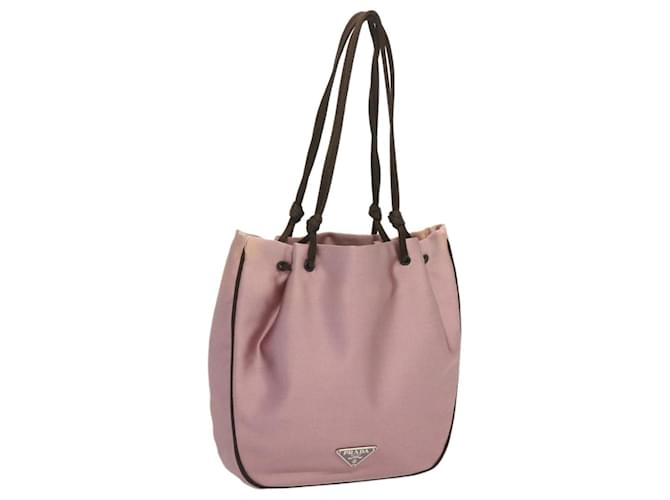 PRADA Hand Bag Satin Pink Auth 68289  ref.1302251