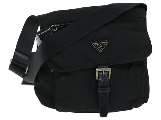 PRADA Shoulder Bag Nylon Black Auth ac2806  ref.1302252