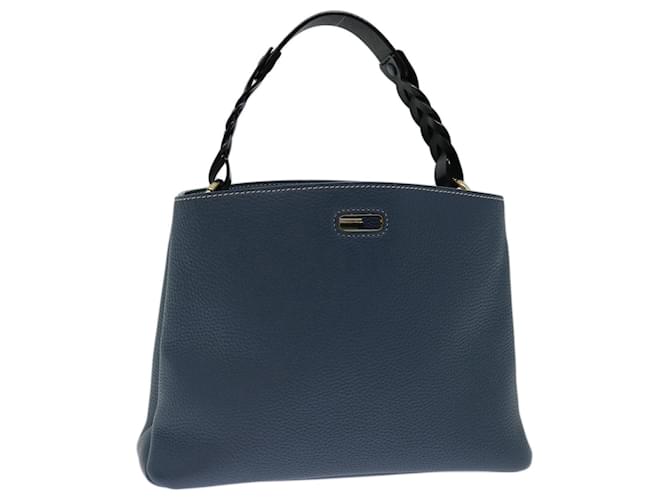 BALLY Hand Bag Leather 2way Blue Auth yk11079  ref.1302293