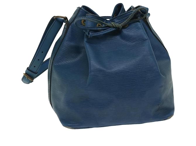 LOUIS VUITTON Epi Petit Noe Shoulder Bag Blue M44105 LV Auth 67965 Leather  ref.1302320