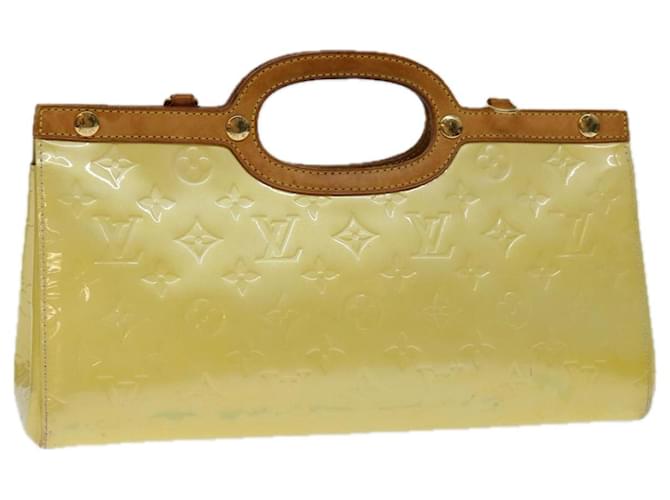 LOUIS VUITTON Monogram Vernis Roxbury Drive Hand Bag Perle M91374 LV Auth 67432 Patent leather  ref.1302336