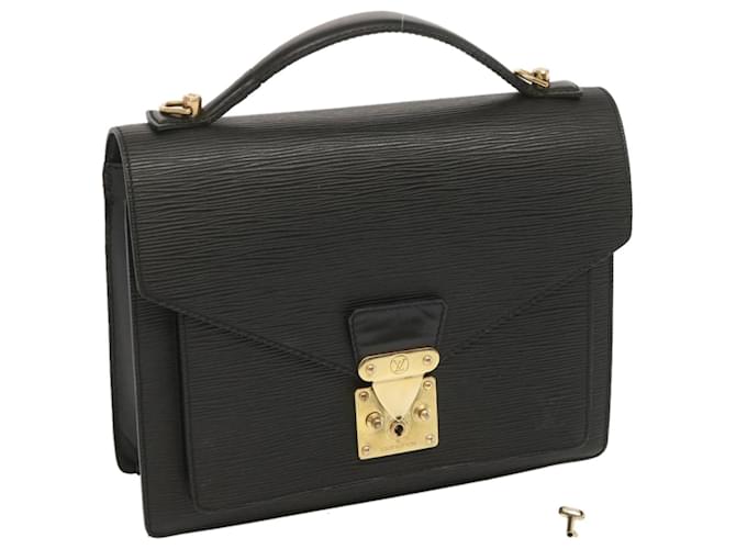 Louis Vuitton Epi Monceau 28 Hand Bag Black M52122 LV Auth bs12525 Leather  ref.1302355