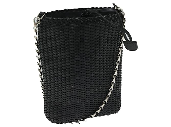 GUCCI Chain Shoulder Bag Leather Black Auth 68015  ref.1302361