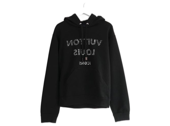 Sudadera con logo inverso de Louis Vuitton Negro