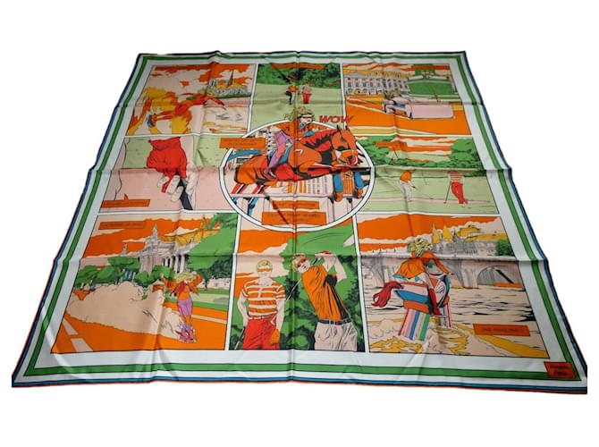 Hermès double-sided silk scarf new Multiple colors  ref.1302372