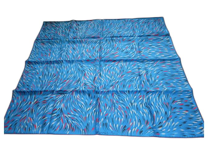 Hermès scarf Blue Silk  ref.1302379