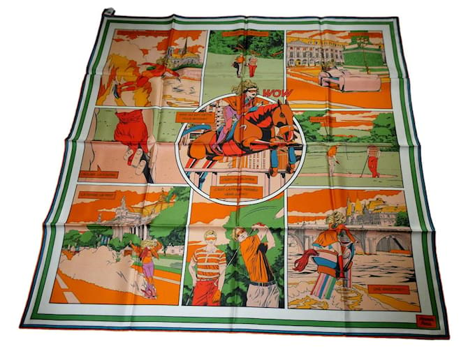 new double-sided Hermès scarf Multiple colors Silk  ref.1302381
