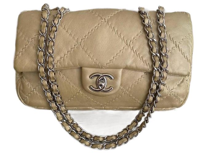 Classique Sac à main Chanel Classic Cuir Doré